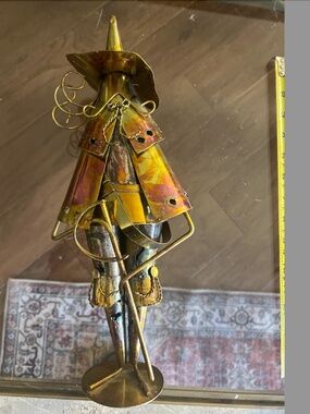 Vintage metal sculpture of Don Quixote 25" high